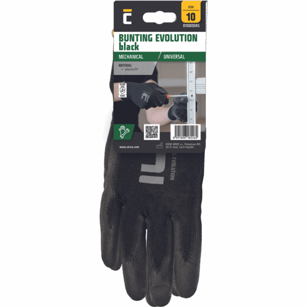 BUNTING EVO BLACK rokavice z mehurčki