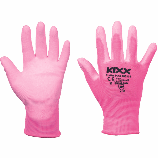 PRETTY PINK rokavice PU dlan