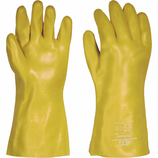 Rokavice STANDARD, namočene v PVC 35 cm