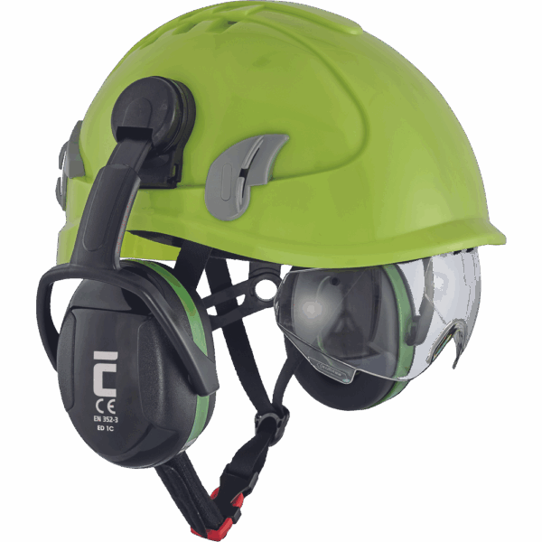 ED 1C ščitniki za ušesa s čelado EAR DEFENDER zeleni - slika 3