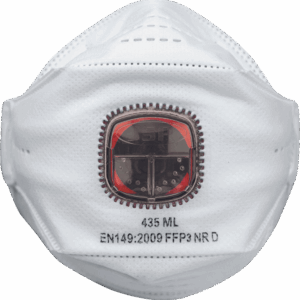 JSP SpringFit FFP3 435ML respirator + ventil