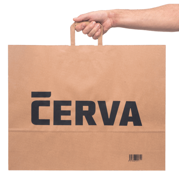CERVA papirnata vrečka naravna 54x14x44 cm - slika 2