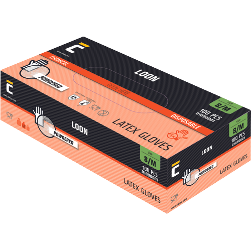 Rokavice LOON za enkratno uporabo iz lateksa v prahu. - slika 4