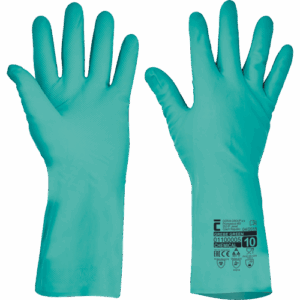 Rokavice GREBE iz nitrila zelene barve 33cm